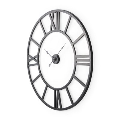 69658 - Stoke 42" Round Black Iron Wall Clock
