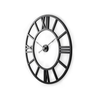 69657 - Stoke 30" Round Black Iron Wall Clock