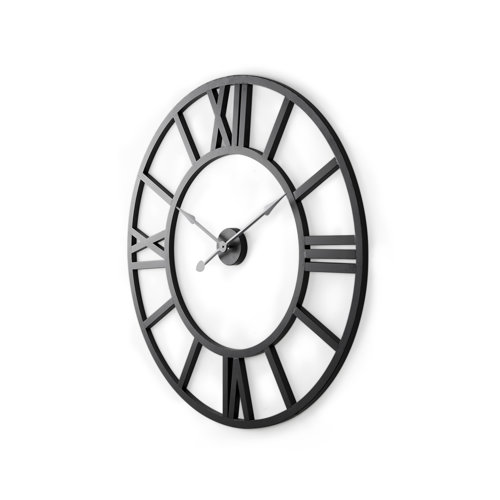 69657 - Stoke 30" Round Black Iron Wall Clock