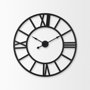 69657 - Stoke 30" Round Black Iron Wall Clock