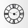 69657 - Stoke 30" Round Black Iron Wall Clock