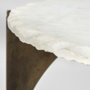 68233-AB - Reinhold II 21L x 21W x 21H Round Live-Edge Marble Top and Gold Metal Base Side/End Table 
