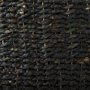 69579 - Dina 75L x 75W x 45H Black Cornhusk and Water Hyacinth Round Coffee Table Pouf 
