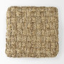 69605 - Adele  17.7L x 17.7W x 17.7H Medium Brown Seagrass Woven Square Pouf 