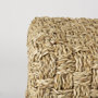 69605 - Adele  17.7L x 17.7W x 17.7H Medium Brown Seagrass Woven Square Pouf 