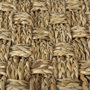 69605 - Adele  17.7L x 17.7W x 17.7H Medium Brown Seagrass Woven Square Pouf 