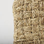69605 - Adele  17.7L x 17.7W x 17.7H Medium Brown Seagrass Woven Square Pouf 
