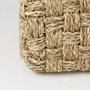 69605 - Adele  17.7L x 17.7W x 17.7H Medium Brown Seagrass Woven Square Pouf 