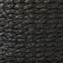 69606 - Dina 17.7L x 17.7W x 17.7H Black Cornhusk and Water Hyacinth Round Pouf 