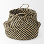 69607 - Gaia (Set of 3) Light and Dark Brown Cross Patterend Belly Seagrass Basket