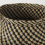 69607 - Gaia (Set of 3) Light and Dark Brown Cross Patterend Belly Seagrass Basket
