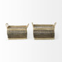 69610 - Nia (Set of 2) Light Brown Seagrass Rectangular Basket with Handles 