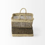 69610 - Nia (Set of 2) Light Brown Seagrass Rectangular Basket with Handles 