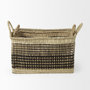 69610 - Nia (Set of 2) Light Brown Seagrass Rectangular Basket with Handles 