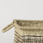 69610 - Nia (Set of 2) Light Brown Seagrass Rectangular Basket with Handles 