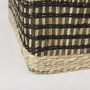 69610 - Nia (Set of 2) Light Brown Seagrass Rectangular Basket with Handles 