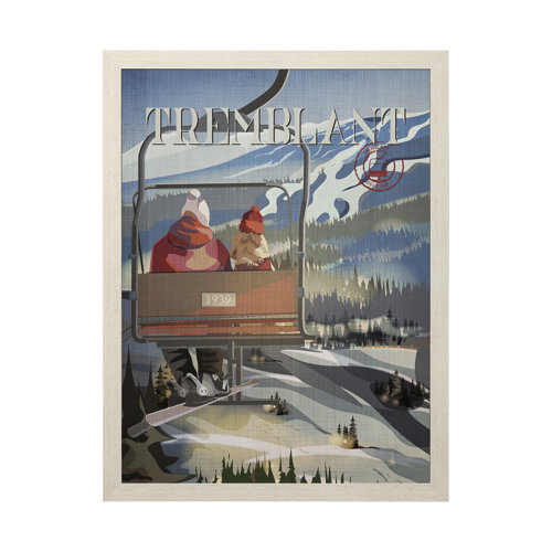 14063 - Tremblant Go Canada (L) by Mercana Studio a Hand Embellished Decograph Framed Art Print