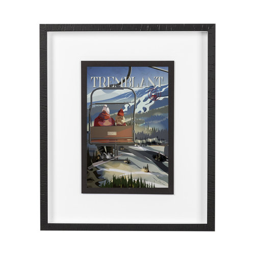 14064 - Tremblant Go Canada (M) by Mercana Studio a Framed Art Print Matted under Glass