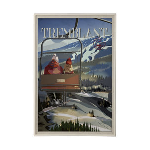 Tremblant Go Canada (XL) by Mercana Studio a Hand Embellished Decograph Framed Art Print under Glass