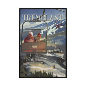 Tremblant Go Canada (SM) by Mercana Studio a Hand Embellished Decograph Framed Art Print