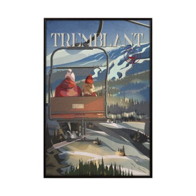 14066 - Tremblant Go Canada (SM) by Mercana Studio a Hand Embellished Decograph Framed Art Print