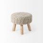 69511 - Bina 19.0L x 19.0W x 15.0H Taupe 4 Legged Wool Stool