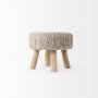 69511 - Bina 19.0L x 19.0W x 15.0H Taupe 4 Legged Wool Stool