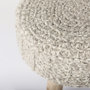 69511 - Bina 19.0L x 19.0W x 15.0H Taupe 4 Legged Wool Stool