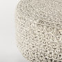 69512 - Bina  24.0L x 24.0W x 14.0H Light Gray 4 Legged Wool Stool