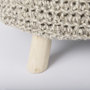 69512 - Bina  24.0L x 24.0W x 14.0H Light Gray 4 Legged Wool Stool