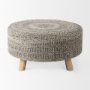 69513 - Bina 30.0L x 30.0W x 15.0H Dark Gray 4 Legged Wool Stool
