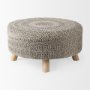 69513 - Bina 30.0L x 30.0W x 15.0H Dark Gray 4 Legged Wool Stool