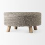 69513 - Bina 30.0L x 30.0W x 15.0H Dark Gray 4 Legged Wool Stool