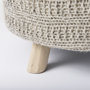 69513 - Bina 30.0L x 30.0W x 15.0H Dark Gray 4 Legged Wool Stool