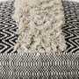 69515 - Darika 16.0L x 16.0W x 16.0H Black/White/Gray Cotton Pouf
