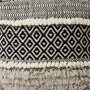 69515 - Darika 16.0L x 16.0W x 16.0H Black/White/Gray Cotton Pouf