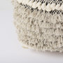 69515 - Darika 16.0L x 16.0W x 16.0H Black/White/Gray Cotton Pouf