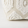 69518 - Ekanta 16.0L x 16.0W x 16.0H  Cream/Beige Patterned Cotton Pouf