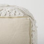 69518 - Ekanta 16.0L x 16.0W x 16.0H  Cream/Beige Patterned Cotton Pouf