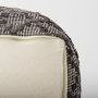 69521 - Falguni 16.0L x 16.0W x 16.0H Gray Leather and Cotton Patterned Pouf