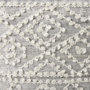 69522 - Farida 6.0L x 16.0W x 16.0H Light Gray Wool and Polyester Patterned Pouf