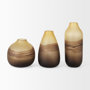 69040 - Pyla Large Yellow/Brown Glass Sand Dune Inspired Vase