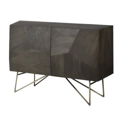69998 - Darwin Dark Brown Wood 2 Door Accent Cabinet
