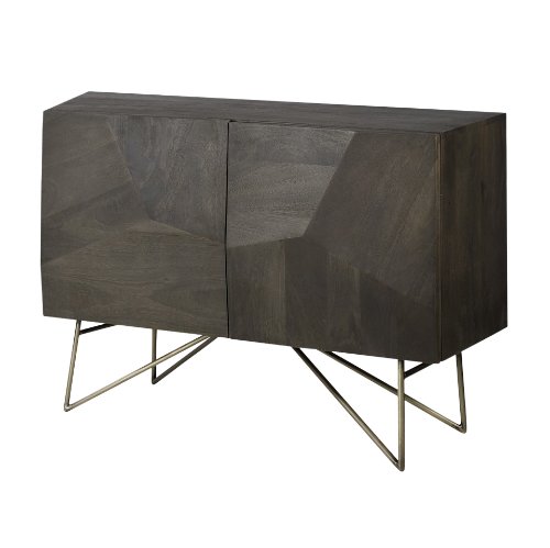 69998 - Darwin Dark Brown Wood 2 Door Accent Cabinet