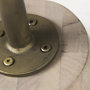 69205 - Maxwell 20" Round Light Brown Wood w/ Gold Metal Pedestal Side Table