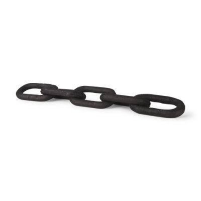 69570 - Alix 29.0L x 5.0W x 5.0H Black Wood Link Chain Decorative Object 