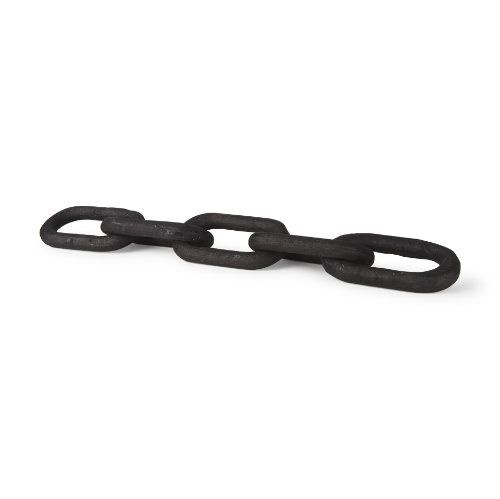 69570 - Alix 29.0L x 5.0W x 5.0H Black Wood Link Chain Decorative Object 