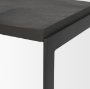 69175 - Kiran 17L x 17W x 26H Black Wood W/ Black Metal Base C-Shape Counter Stool