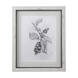 Saskatoonberry by Mercana Studio Hand Embellished Framed Art Print Matted under Glass