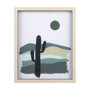 14076 - Green Desert II by Mercana Studio a Hand Embelished Textured Framed Art Print Matted under Glass